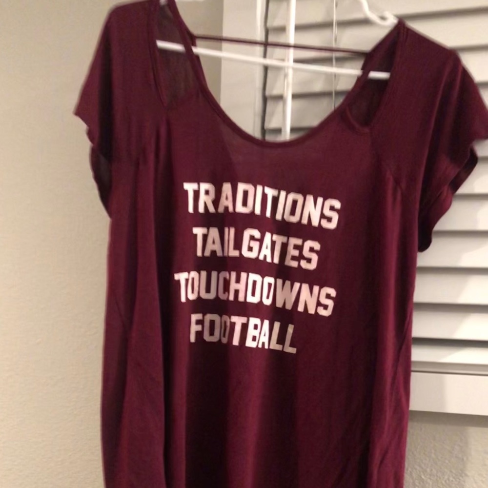 Maroon football t-shirt